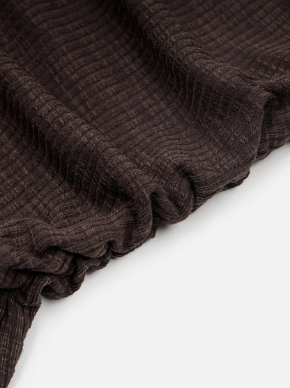 Ruched Tie Front Tube Top