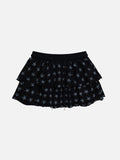 Star Graphic Layered Skirt