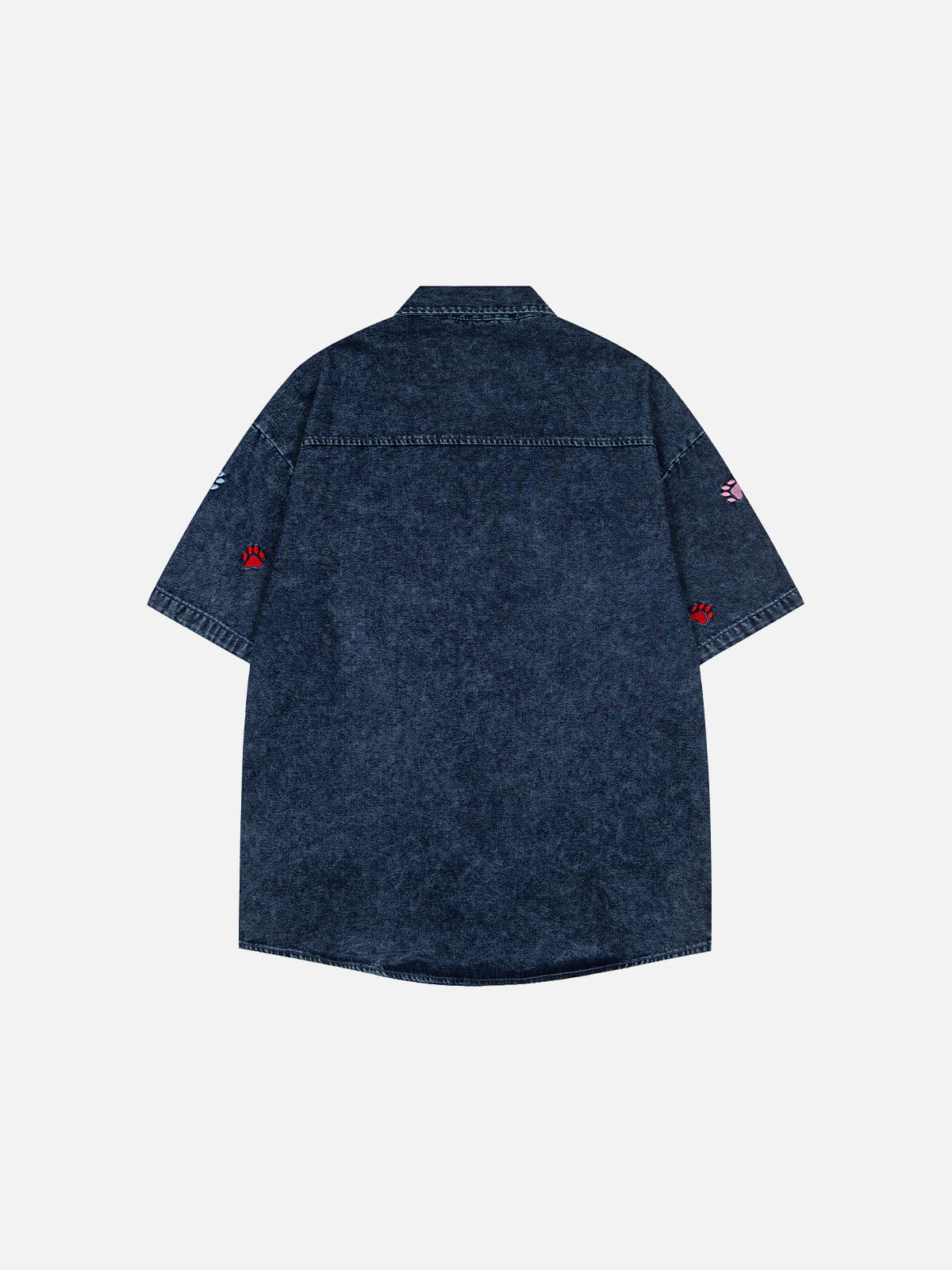 Dog Embroidery Short Sleeve Shirt