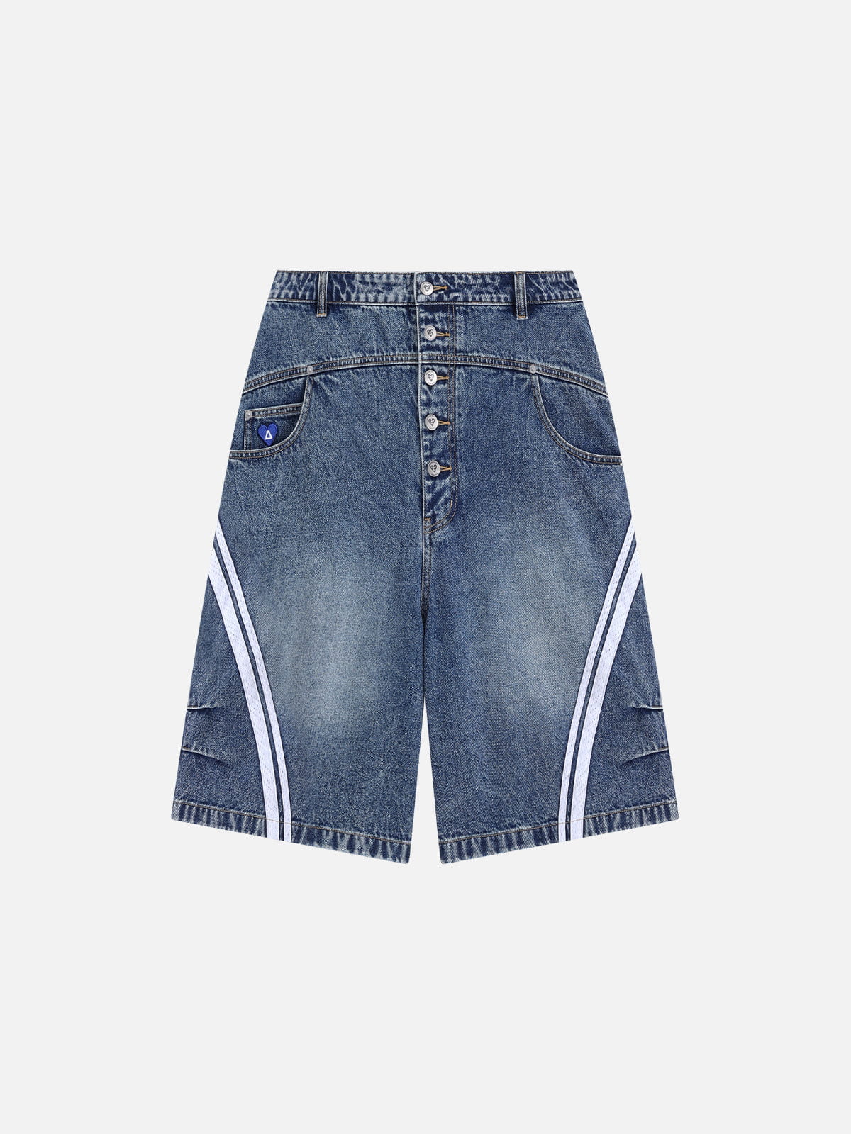 Washed Stripe Panel Jorts