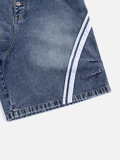 Washed Stripe Panel Jorts