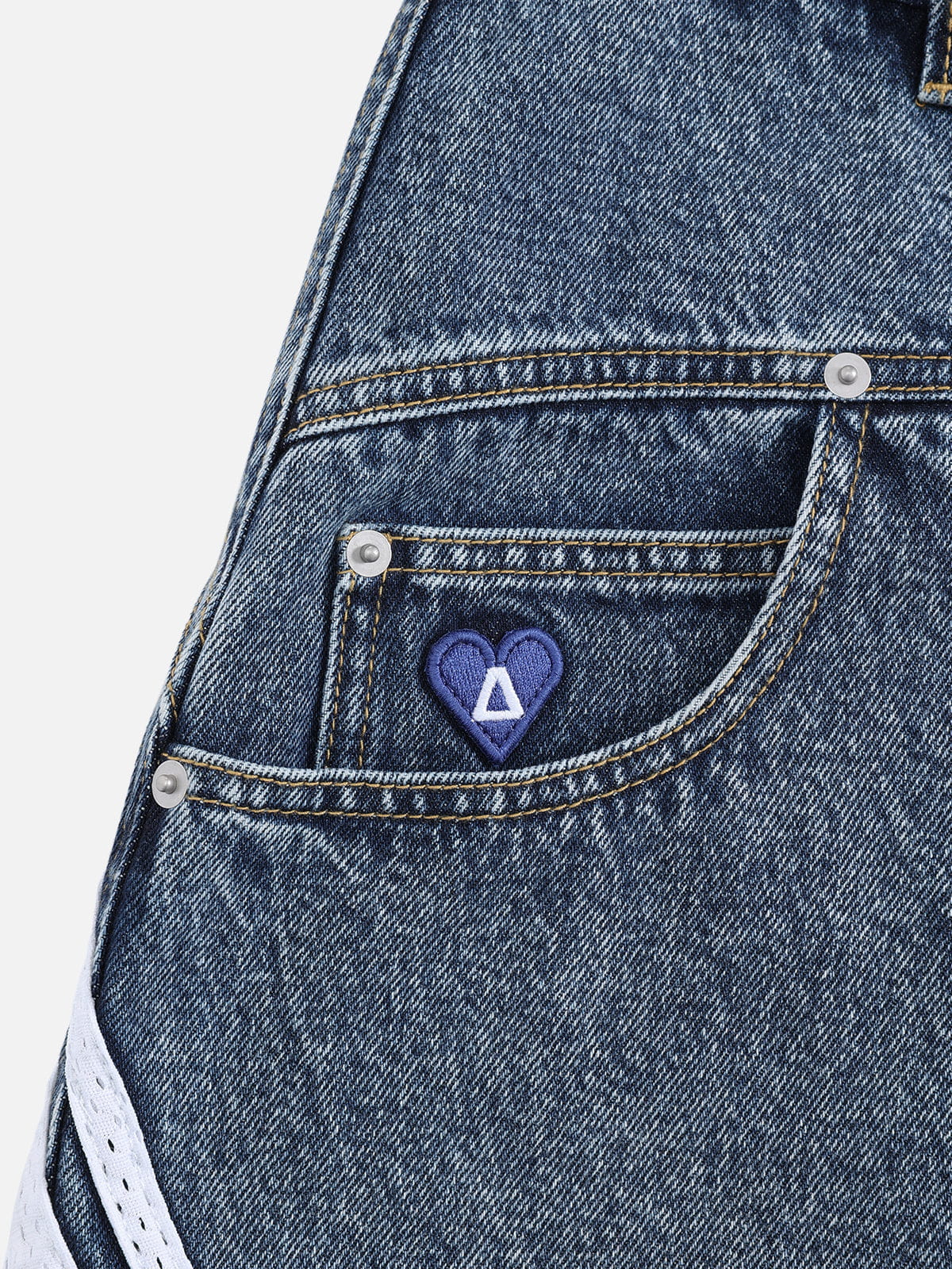 Washed Stripe Panel Jorts