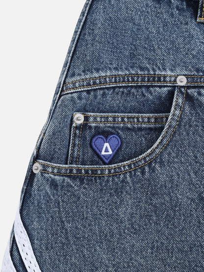 Washed Stripe Panel Jorts