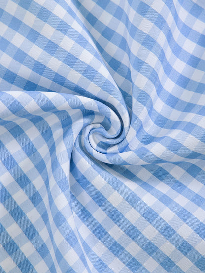 Boxy Daisy Gingham Short Sleeve Shirt