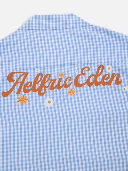Boxy Daisy Gingham Short Sleeve Shirt