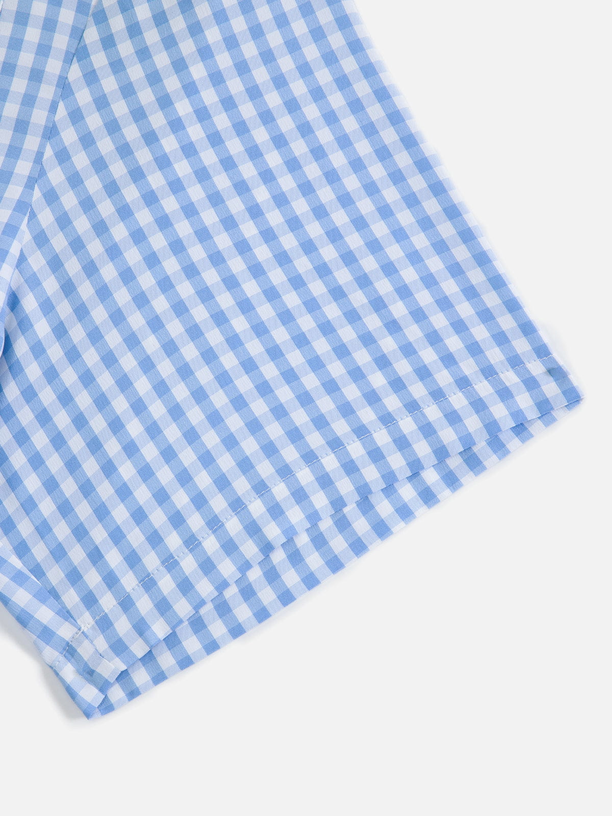 Boxy Daisy Gingham Short Sleeve Shirt