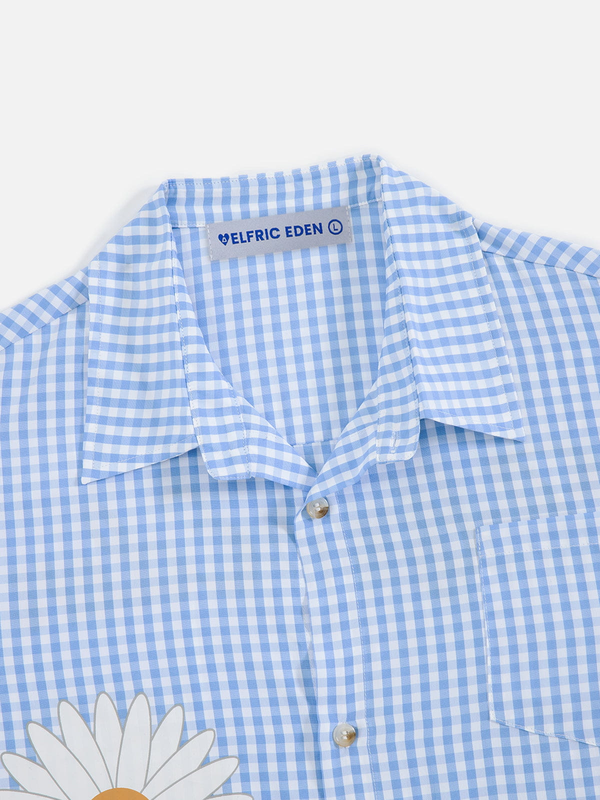 Boxy Daisy Gingham Short Sleeve Shirt