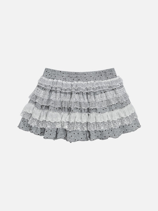 Star Lace Layered Skirt