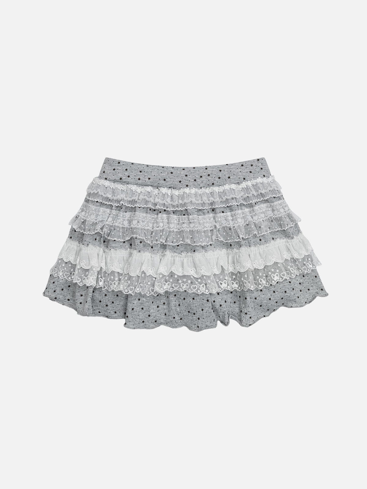 Star Lace Layered Skirt