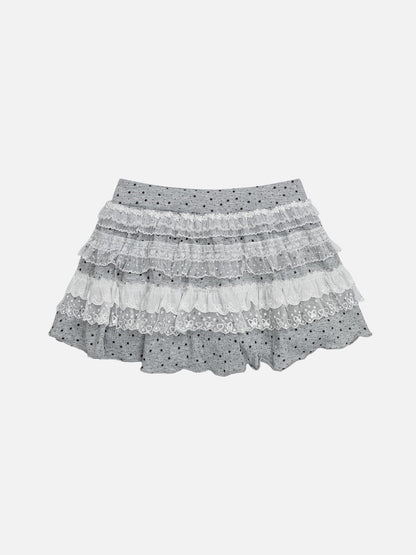 Star Lace Layered Skirt