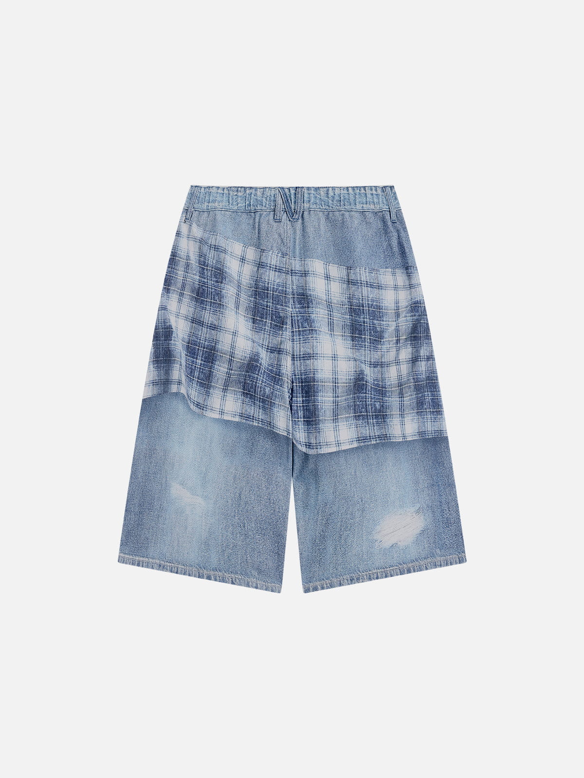 Plaid Panel Chain Jorts