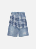 Plaid Panel Chain Jorts