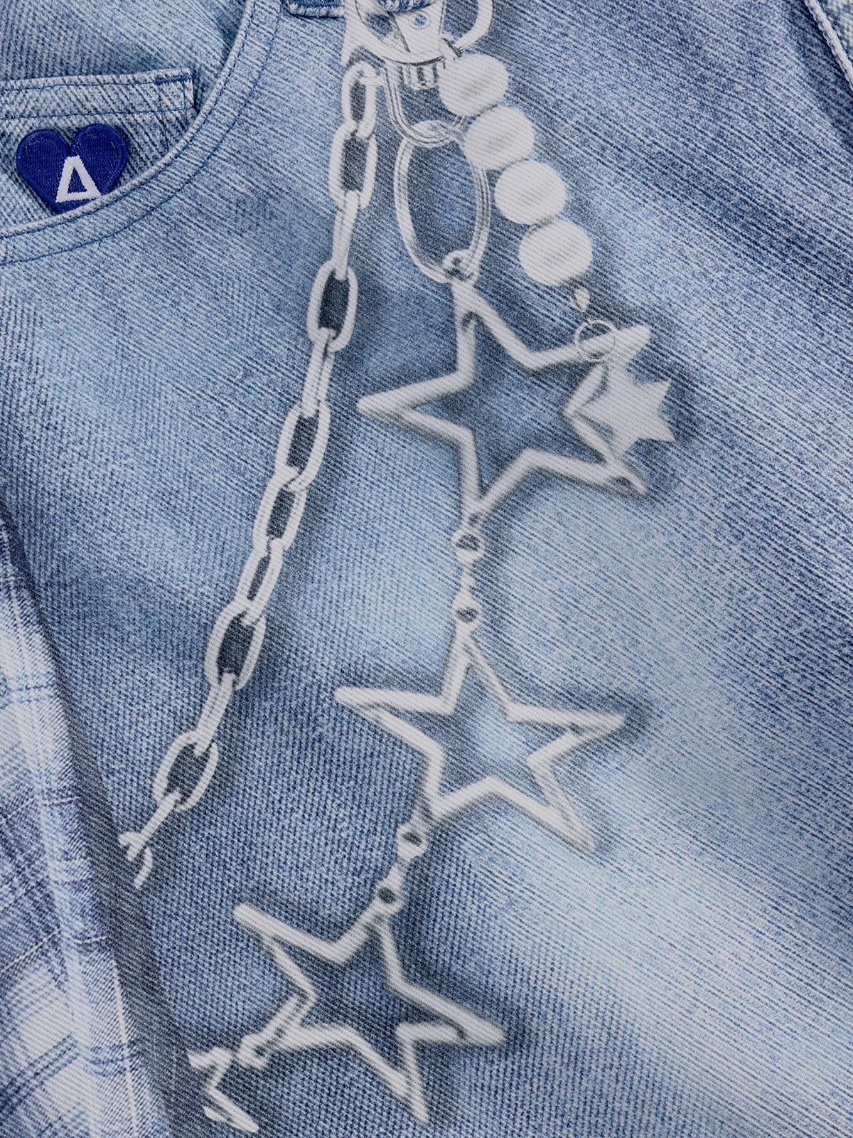 Plaid Panel Chain Jorts