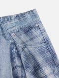 Plaid Panel Chain Jorts