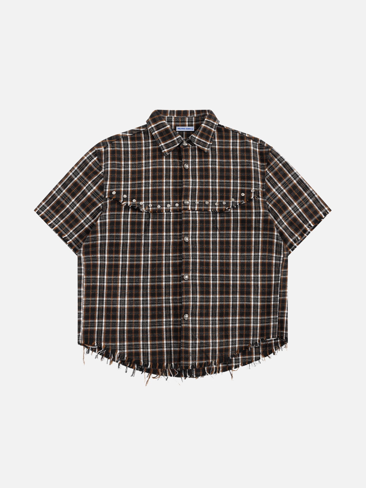 Boxy Plaid Short Sleeve Shirt