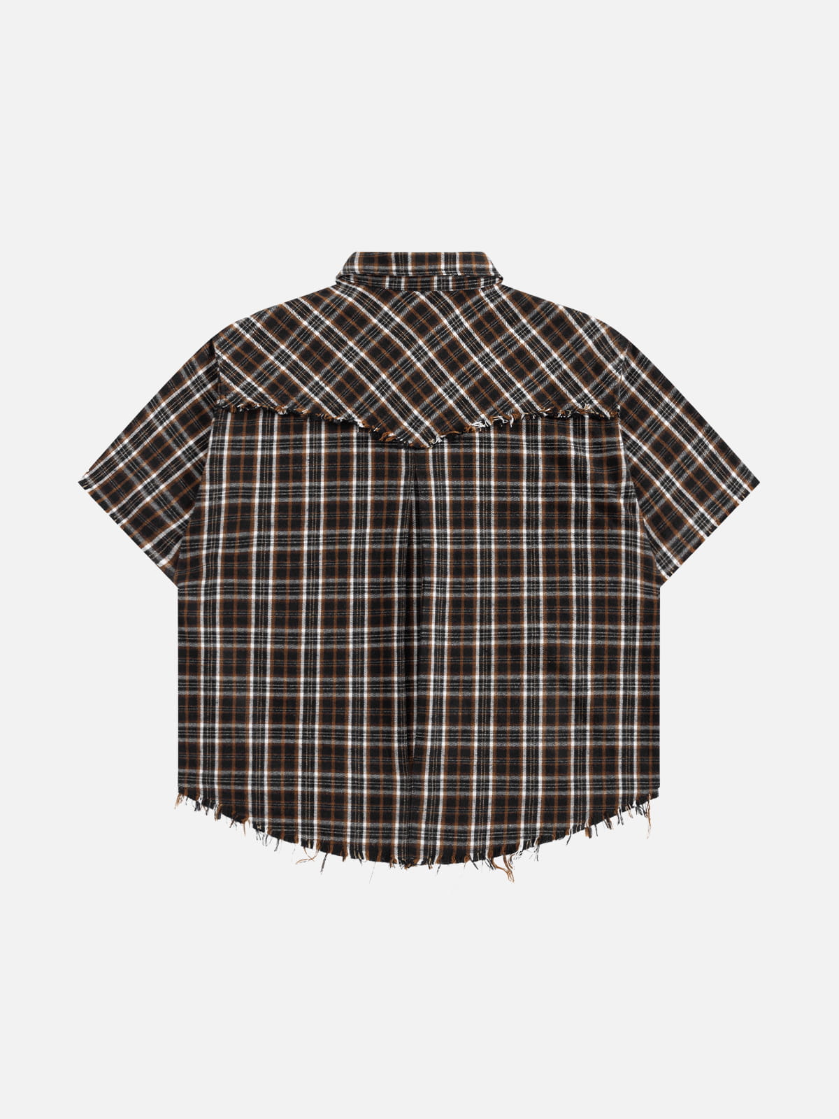 Boxy Plaid Short Sleeve Shirt