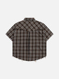 Boxy Plaid Short Sleeve Shirt