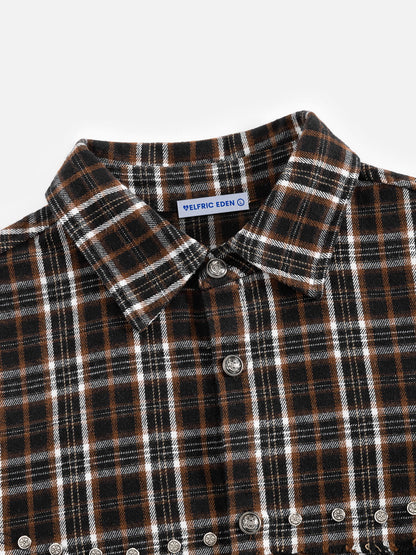 Boxy Plaid Short Sleeve Shirt