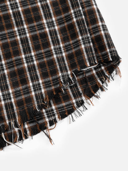 Boxy Plaid Short Sleeve Shirt