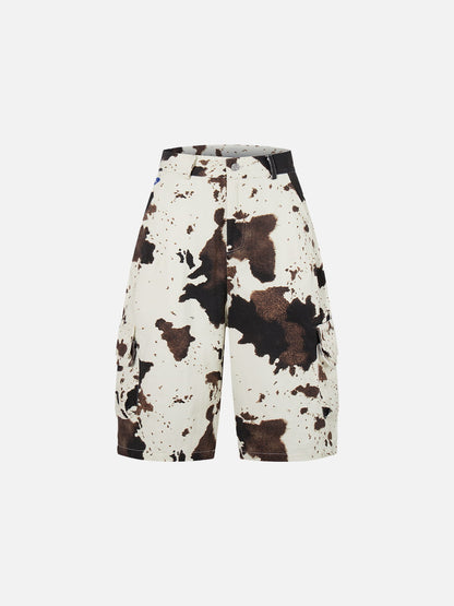 Cow Pattern Longline Jorts