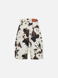 Cow Pattern Longline Jorts