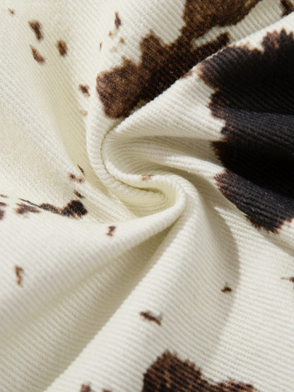 Cow Pattern Longline Jorts