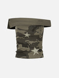 CAMO Studded Off-Shoulder Tube Top