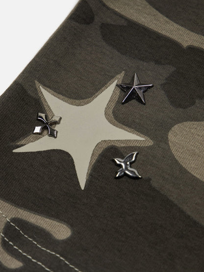 CAMO Studded Off-Shoulder Tube Top