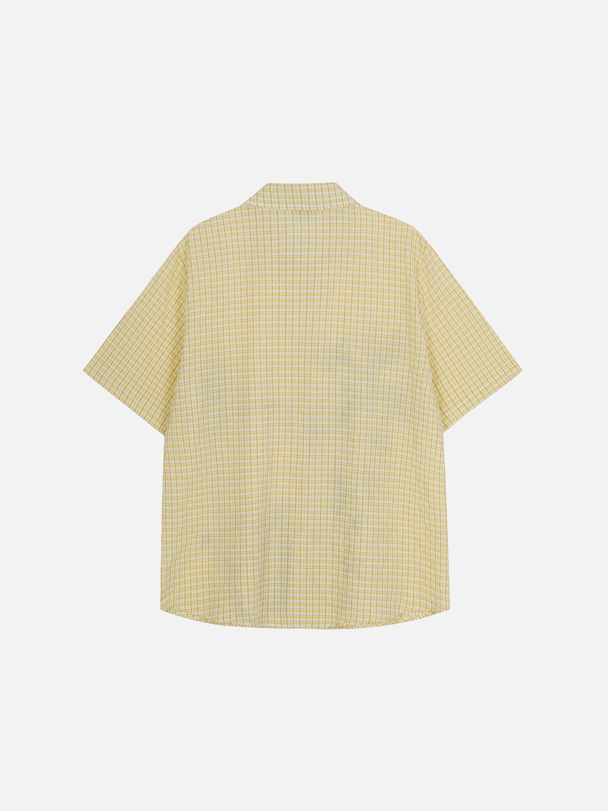 Cat Sketch Plaid Short Sleeve Shirt