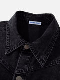 Denim Plaid Short Sleeve Shirt