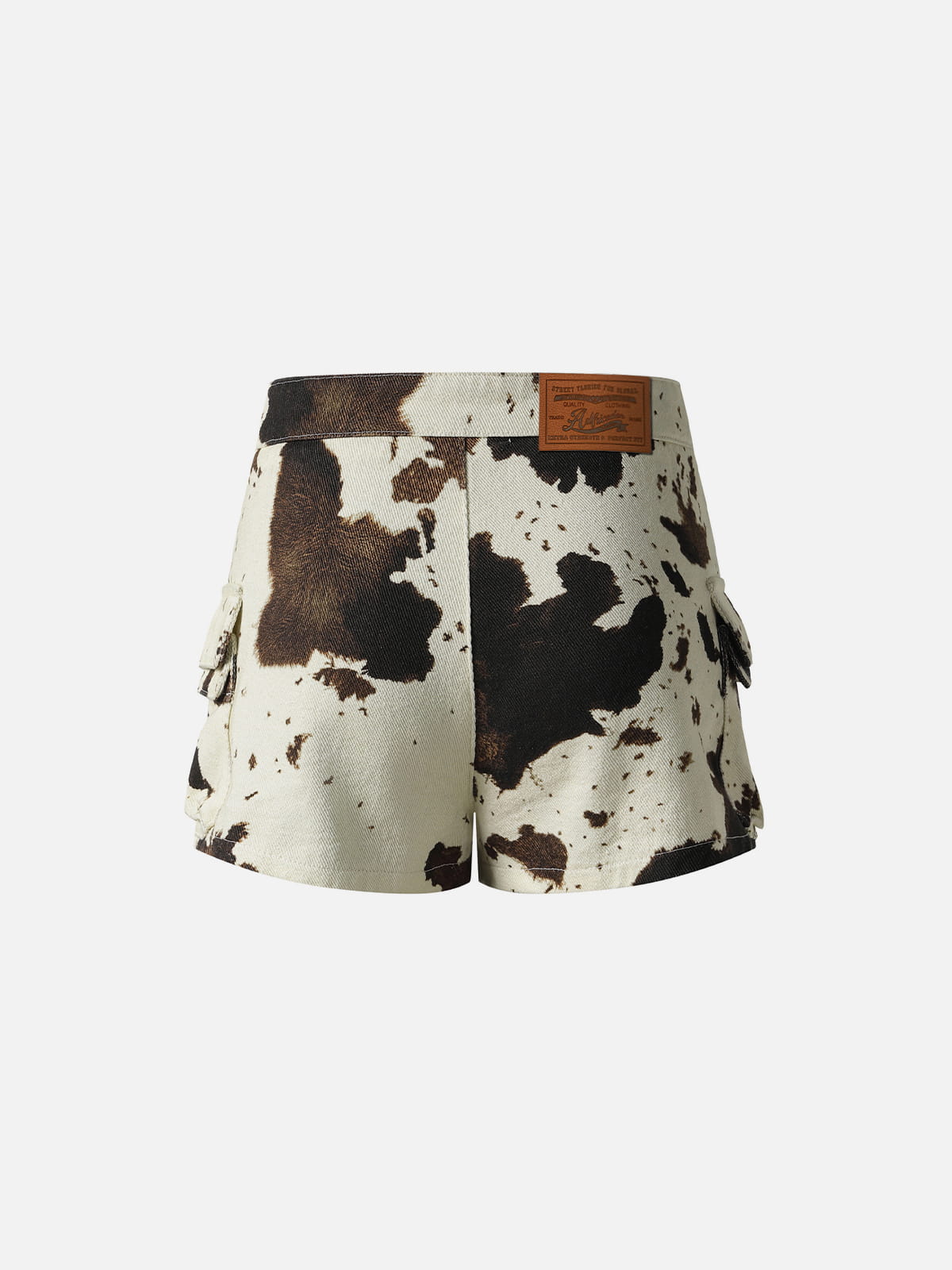 Cow Pattern Mini Jorts