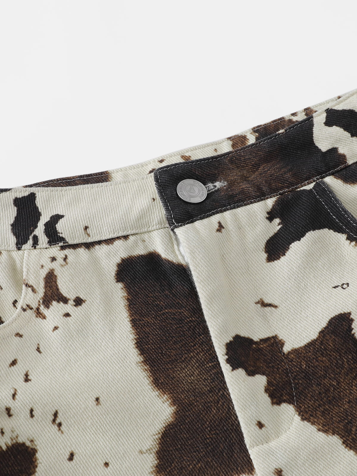 Cow Pattern Mini Jorts