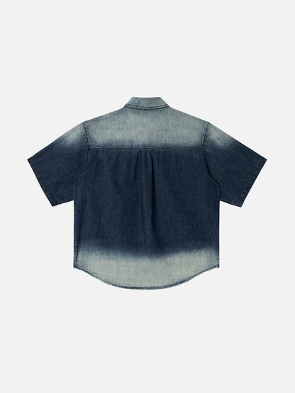 Washed Pocket Short Sleeve Shirt