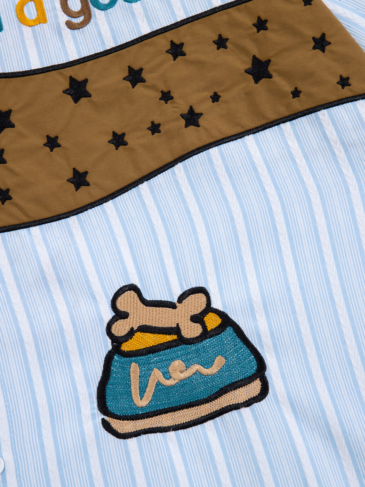 Embroidery Dachshund Short Sleeve Shirt