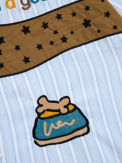 Embroidery Dachshund Short Sleeve Shirt