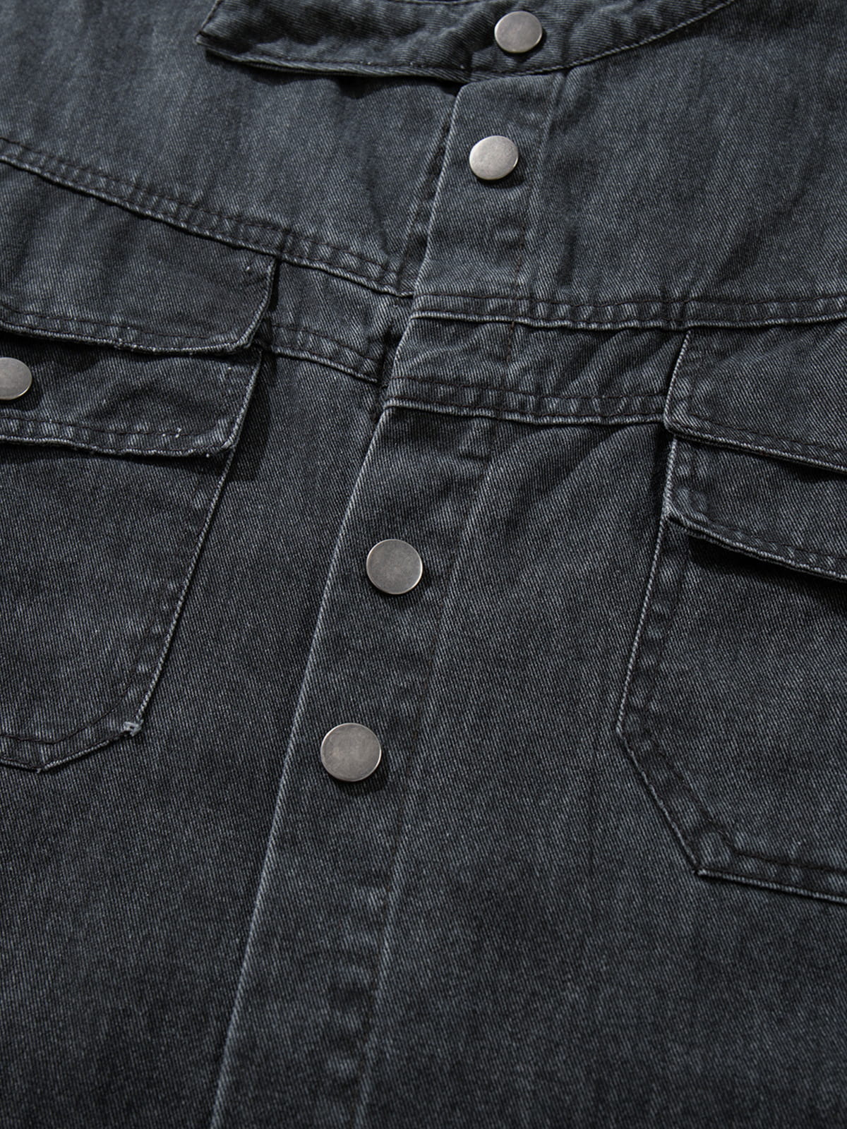 Washed Denim Short Sleeve Shirt