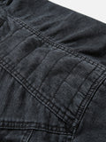 Washed Denim Short Sleeve Shirt