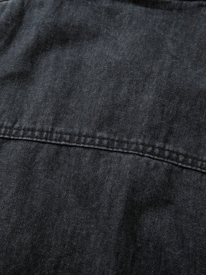Washed Denim Short Sleeve Shirt