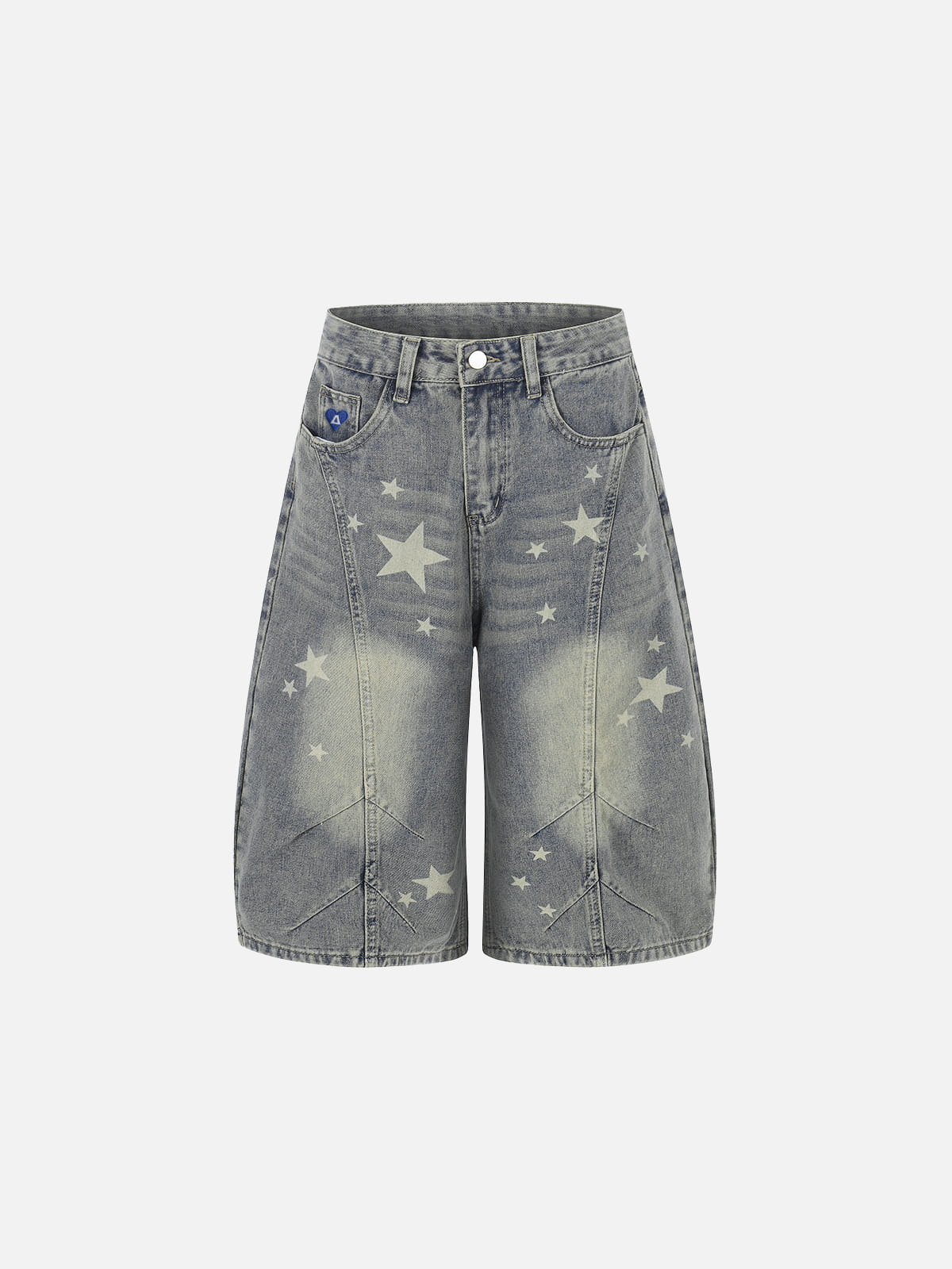 Star Print Longline Jorts