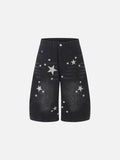 Star Print Longline Jorts
