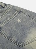 Star Print Longline Jorts
