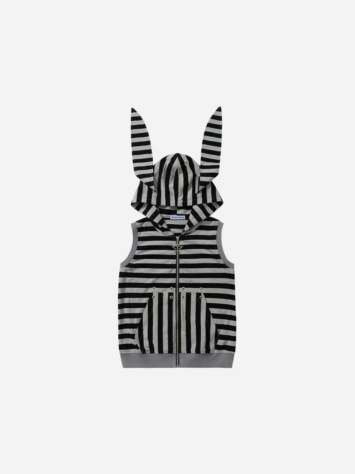 Boxy Striped Bunny Ear Tank Top