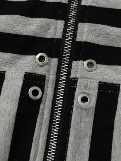 Boxy Striped Bunny Ear Tank Top