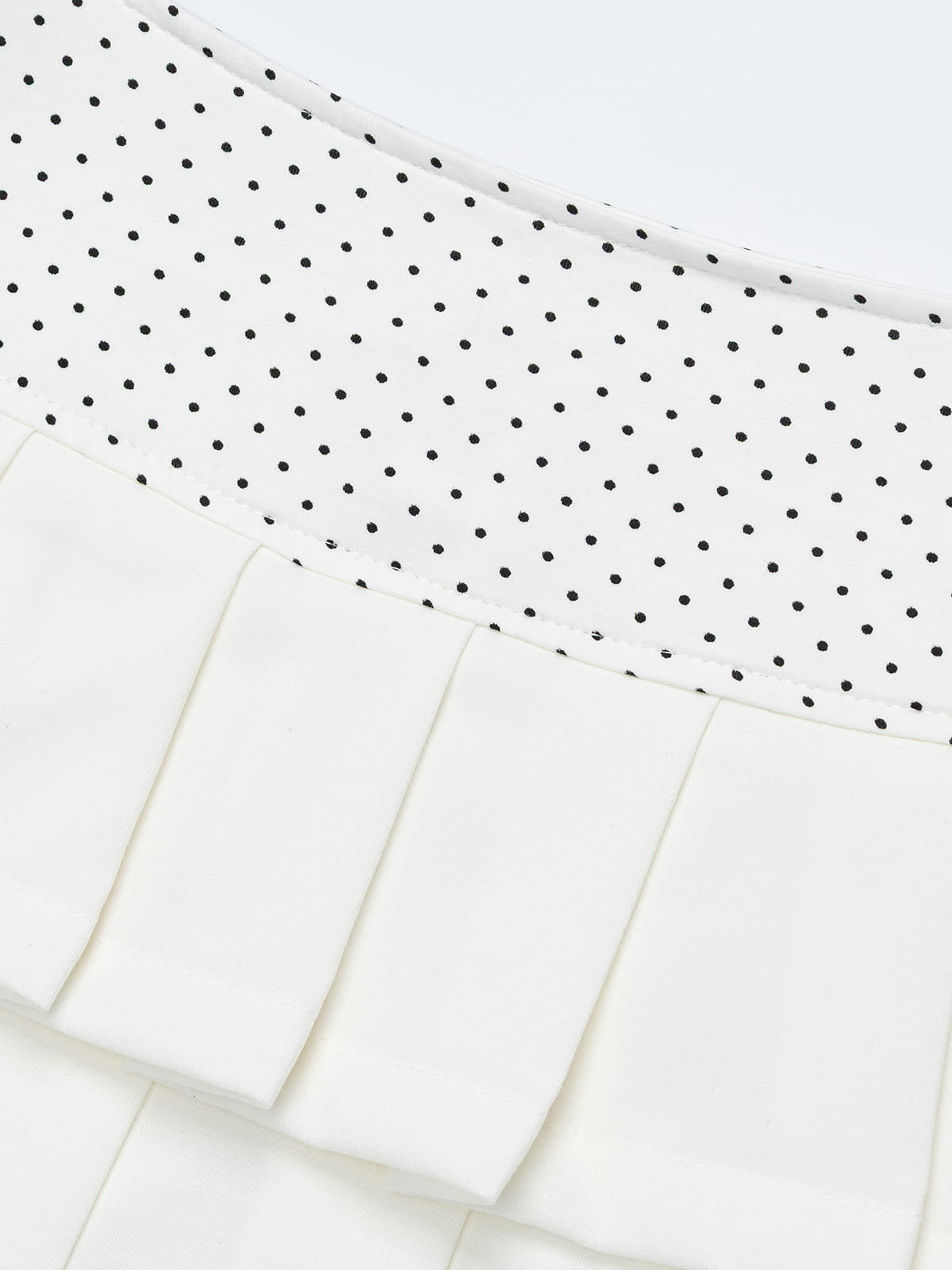 Polka Dot Pleated Skirt