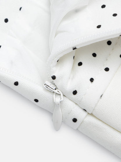 Polka Dot Pleated Skirt