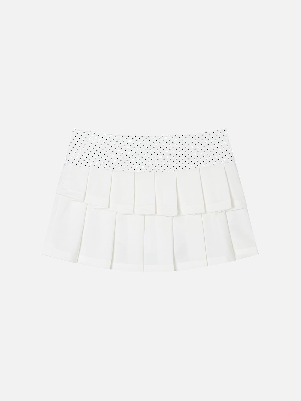 Polka Dot Pleated Skirt