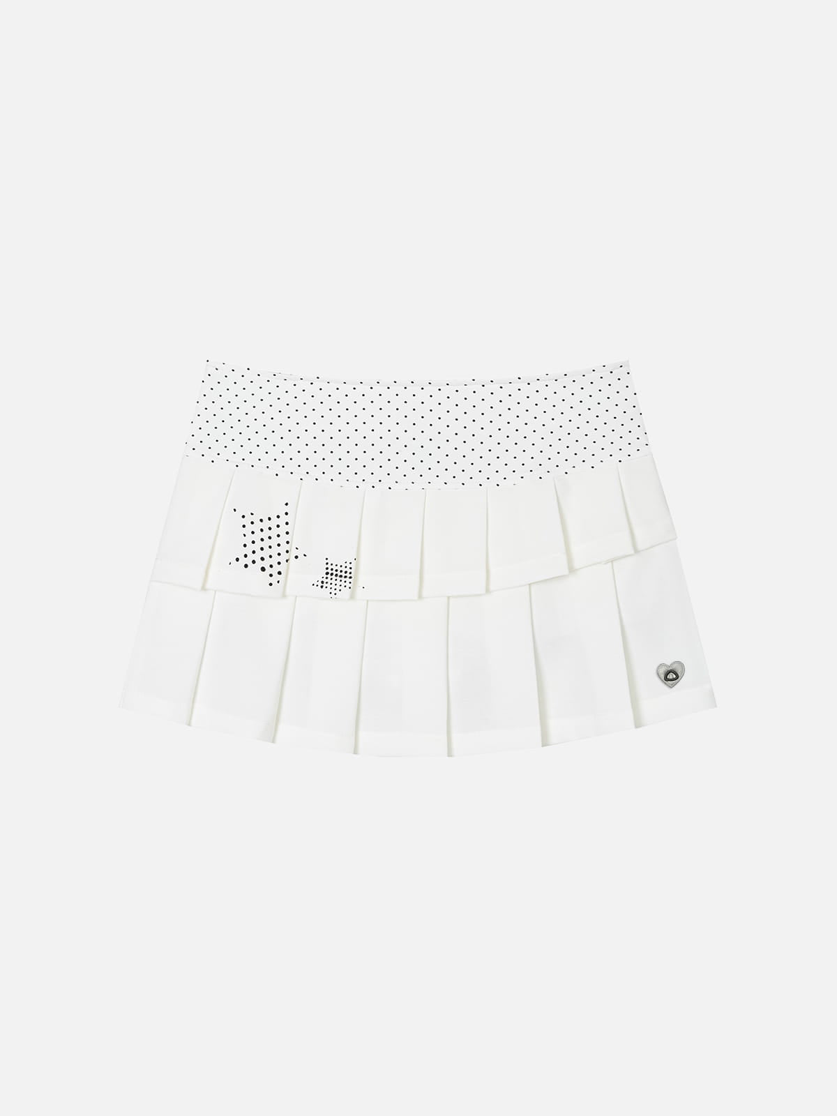 Polka Dot Pleated Skirt