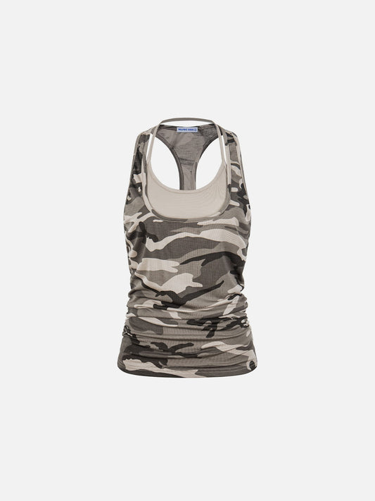 Camo Layered Tank Top