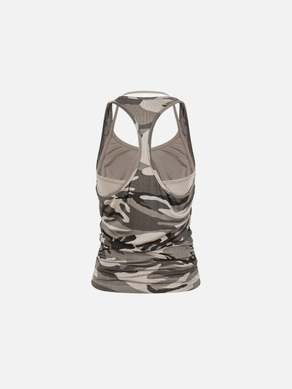 Camo Layered Tank Top