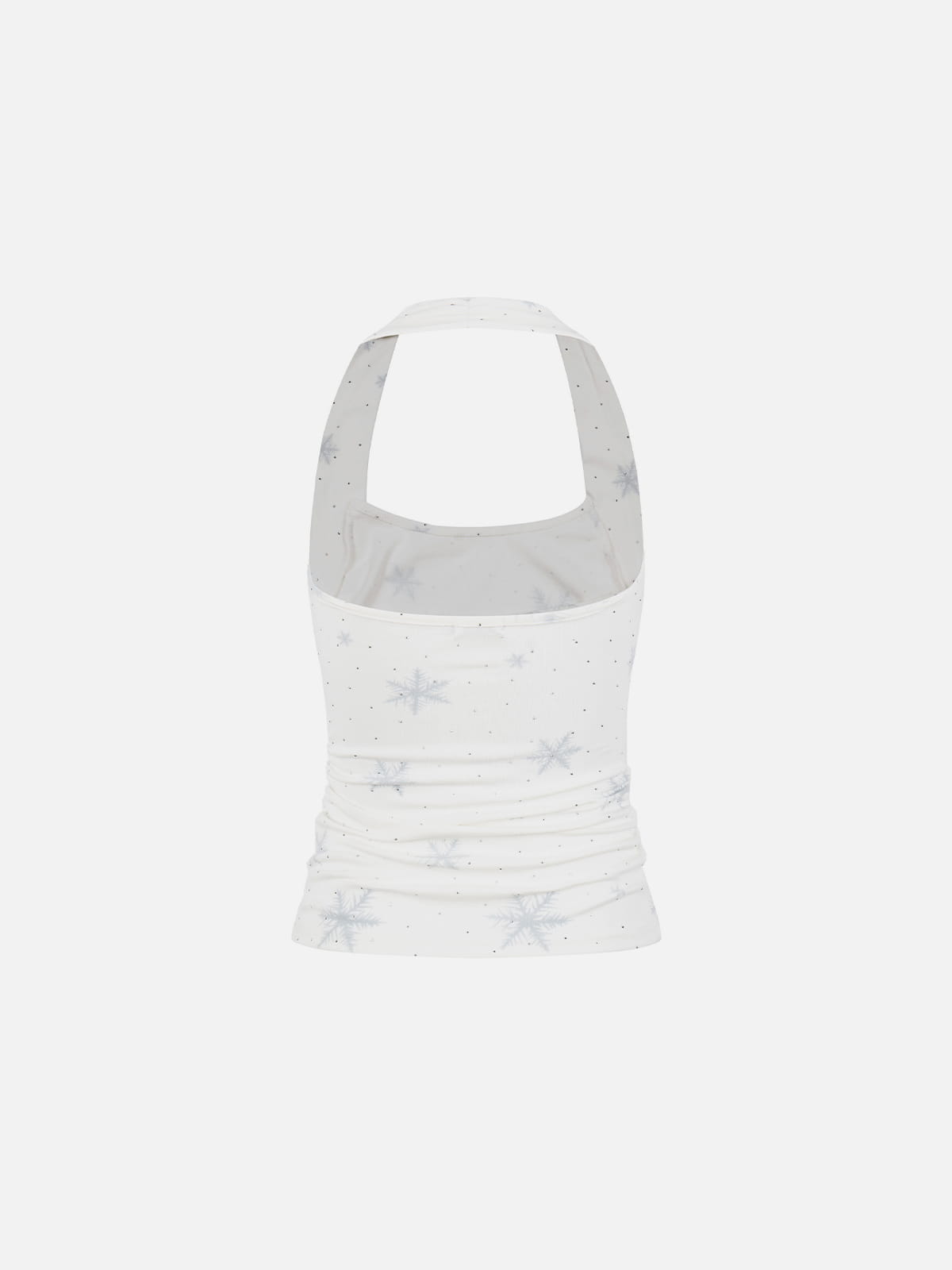 Snowflake Studded Halter Tank Top